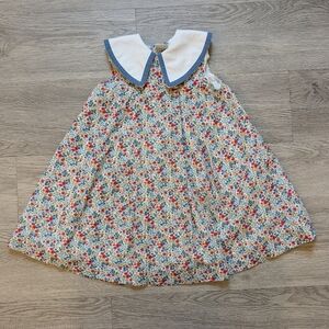 Pepa London Poppy Floral Print Sleeveless Trapeze Dress, Red 4Y